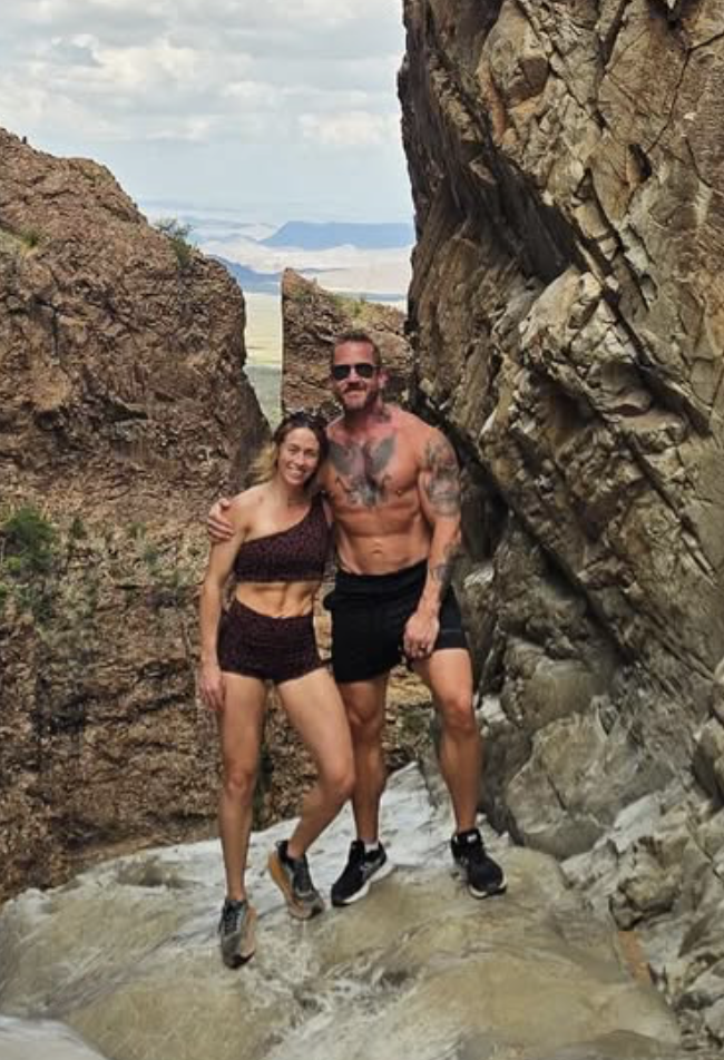 Tommy and Autumn hiking